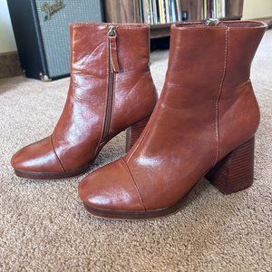 Brown Leather Bootie